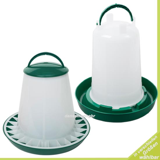 SET - Geflügelfutterautomat 4kg + Geflügeltränke 5 Liter